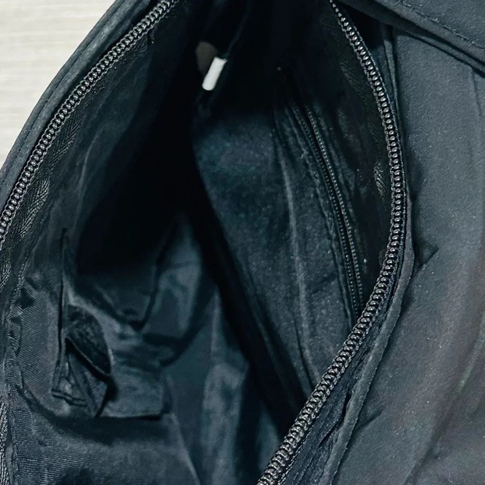 Fossil Crossbody Purse Black Nylon Messenger Bag‎ Y2K Travel Lightweight